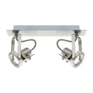 Spot Inspire cu 2 Capete Orientabile – GU10, Metal Crom, 31.5 cm