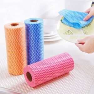 Set 50 bucati laveta reutilizabila 25x30 cm pentru curatenie