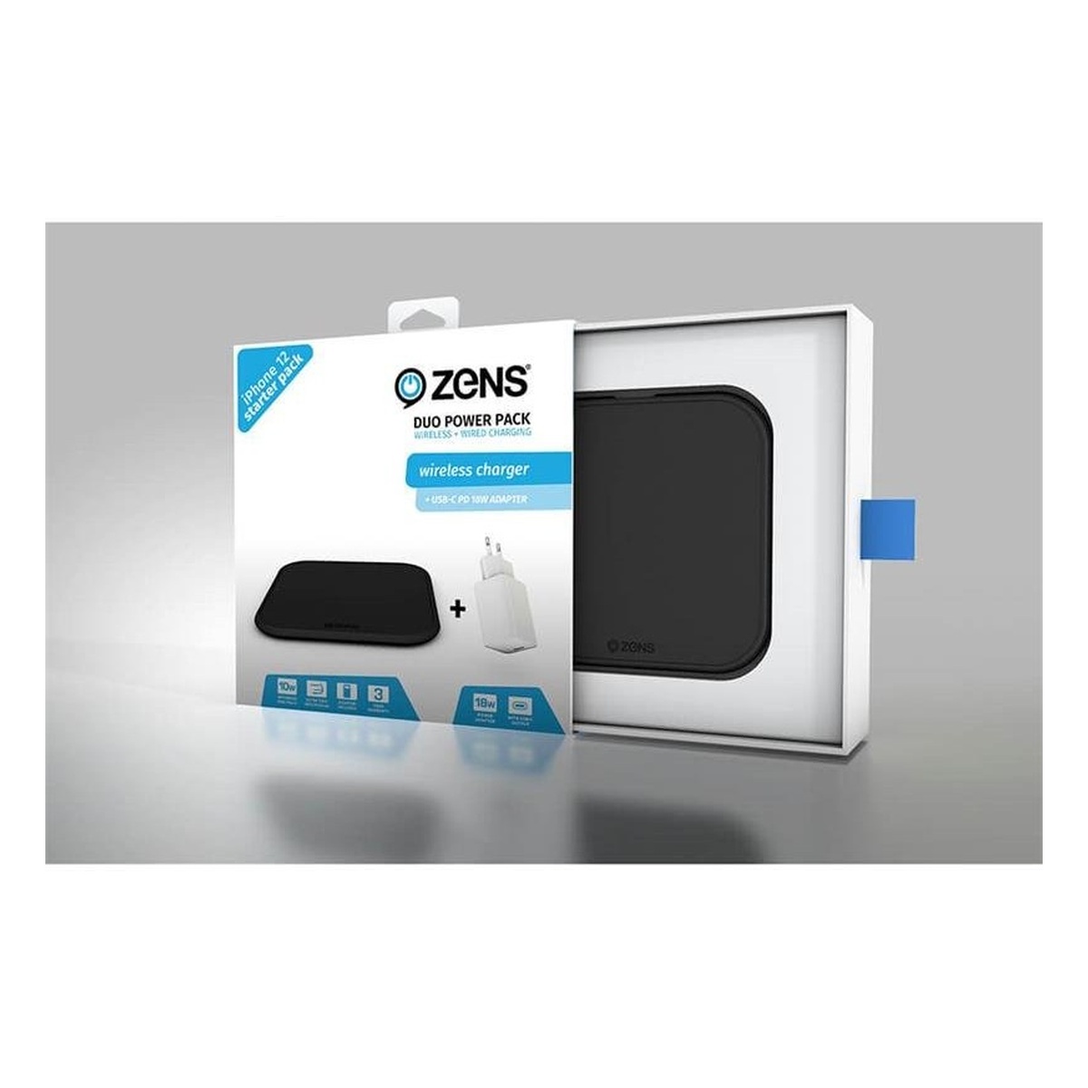 Încărcător Wireless Rapid Zens Premium Series 10W, Certificare Qi, Design Ultrasubțire - imagine 2