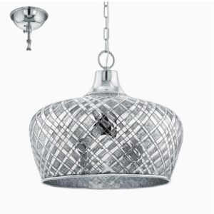 Lustră Suspendată Eglo SALTASH – Model 49577, E27, Ø51 cm, IP20, Crom, Design Modern