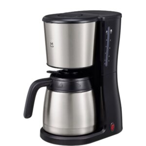 Cafetieră cu filtru Mandine – 980 W, 1.25 L, 12 Cești, Termos Inox, Sistem Anti-picurare