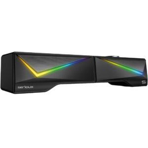 Boxe gaming Serioux BLYS, 2.0, Bluetooth Dual Mode, 6W RMS, iluminare RGB