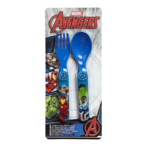 Set Tacâmuri Copii Marvel Avengers, Furculiță și Lingură, Fără BPA, 6+ luni, 2 Bucăți