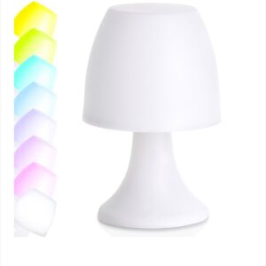 Lampă de Masă LED RGB Colour Changing – Funcție Warm White, 3×AAA, Polipropilenă