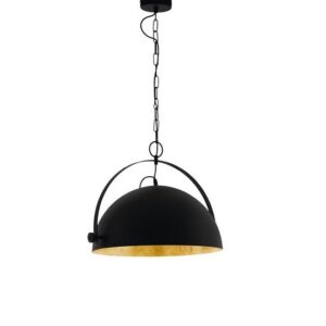 Lampă Suspendată Industrială Marmn Light & Style – Metal Negru/Auriu, E27, Ø52,5 cm, H 137 cm