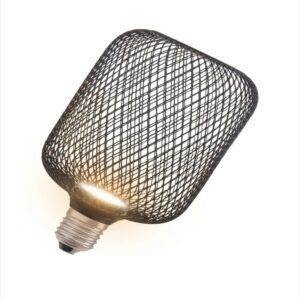 Bec Decorativ LED OSRAM Decor Flat Square 100 – E27, 3.5W (≈28W), 300lm, Lumină Caldă, Negru