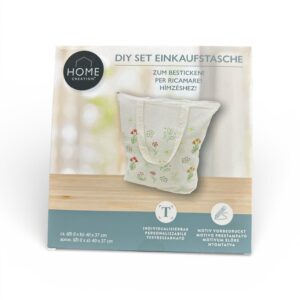 Set broderie pentru geanta de cumparaturi Home Creation model floral