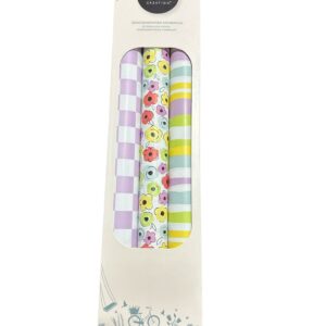 Set 3 role hartie de impachetat cadouri modele lila si pastel