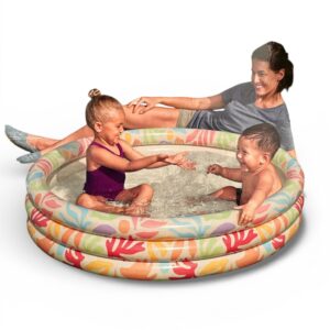 Piscină Gonflabilă Copii Bestway cu 3 Inele – 1.22 m x 25 cm, 140 L, 2+ ani