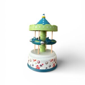 Cutie Muzicală Carousel Home Accents – Music Box Rotativ 360°, 17 cm