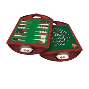 Joc Backgammon și Solitaire Jumbo, 2 în 1, Compact, Magnetic, 6+ Ani