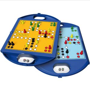 Joc Ludo Jumbo, 2 în 1 (Original și Junior), Compact, Magnetic, 4+ Ani