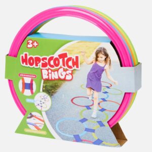 Set Cercuri Șotron pentru Copii 3+ ani – 10 Inele și 14 Conectori, Joc Exterior