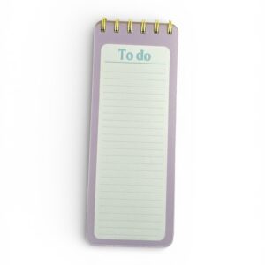 Bloc Notes Spirală To Do DLP – Notepad Listă Sarcini, Format Îngust, Mov