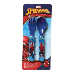 Set Tacâmuri Copii Marvel Spider-Man, Furculiță și Lingură, Fără BPA, 6+ luni, 2 Bucăți