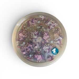 Set 4 Farfurii Copii cu Unicorn – Plastic PP, Dishwasher Safe, Fără Microunde (4 buc)