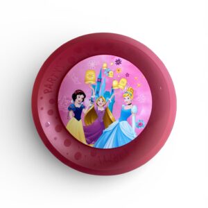 Farfurie Copii Disney Princess – Albă ca Zăpada, Rapunzel, Cenușăreasa – Roz Închis