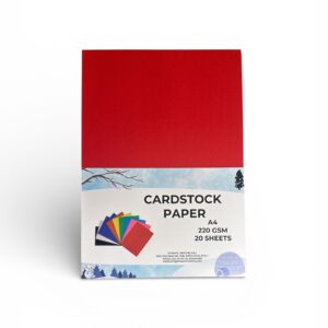Set 20 Coli Carton Color A4 Roșu 220 g/mp – Carton pentru Proiecte Creative și Școlare
