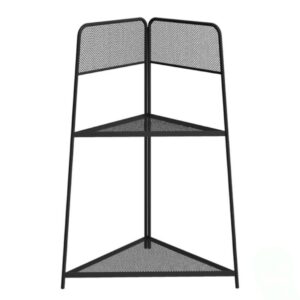Etajeră Colț pentru Flori Belavi Modernes Blumenregal – Metal Negru, 2 Polițe, 100 cm