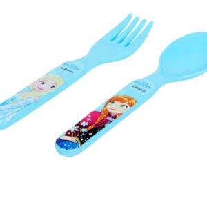 Set Tacâmuri Copii Disney Frozen Albastru – Lingură și Furculiță, 2 Piese, 6 luni+