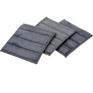 Set 3 Lavete Microfibră Gri Multi-Purpose – Ultra Absorbante, Antibacteriene, Reutilizabile