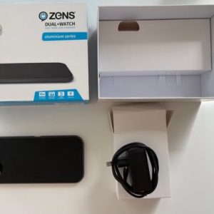 Încărcător Wireless Rapid Zens Dual + Watch Aluminium Series pentru Două Telefoane și Ceas Inteligent, 10W