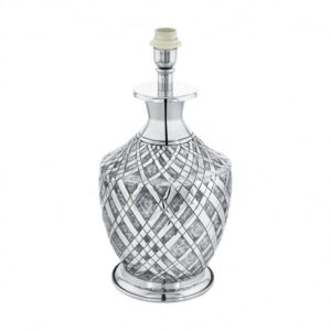 lampa de masa eglo saltash 49683 e27 sticla decorativa crom