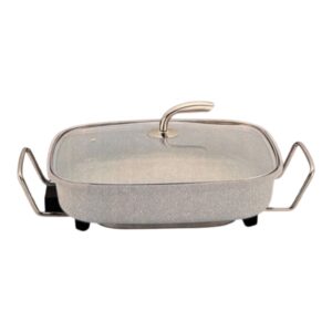 Tigaie Electrică METTMANN MTE-PP4030G, 1500W, 40×30 cm, Capac Sticlă, Termostat Reglabil