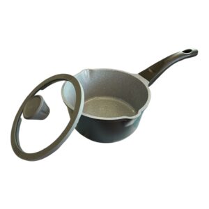 Cratiță Crofton din Aluminiu Turnat 18 cm cu Mâner și Capac din Sticlă – Compatibilă cu Inducție