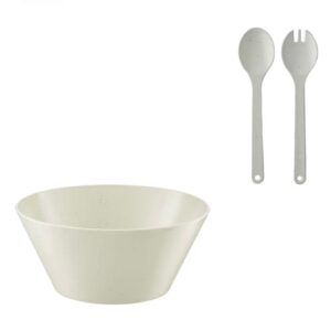 Set Bol pentru Salată CROFTON RPET cu Tacâmuri – Bol + Linguri pentru Salată, Lavabil în Mașina de Spălat Vase
