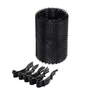 Protecție pentru jgheab Silverline 5 m x 160 mm – Plasă polipropilenă, prevenire blocare frunze, cu cleme montaj