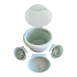 Organizator pentru Masă de Înfășat Bebeluși HOME Creation – Set 6 Piese, Cutie Depozitare + Organizatoare Suspendate