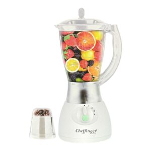 Blender electric alb Cheffinger Home 1000W vas sticla 1.5L 6 lame inox