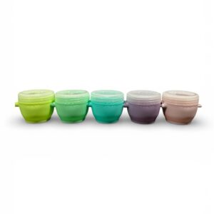 Set 5 Recipiente pentru Depozitare Alimente Snap & Go – 60 ml, Cu Capac, Potrivite pentru Congelator, Mașină de Spălat Vase și Microunde