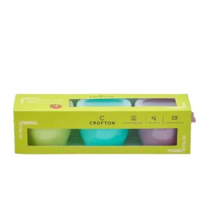 Set 3 Recipiente Depozitare Alimente Crofton Snap & Go – Cu Capace, Potrivite pentru Congelator, Microunde și Mașină de Spălat Vase