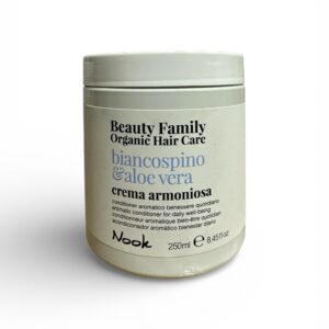 Balsam de Păr Organic Nook Beauty Family cu Aloe Vera și Păducel – Hidratare și Îngrijire Zilnică, 250 ml
