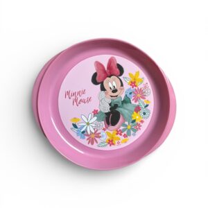 Farfurie pentru Copii Minnie Mouse – Plastic Alimentar, Compatibilă cu Microunde, Roz