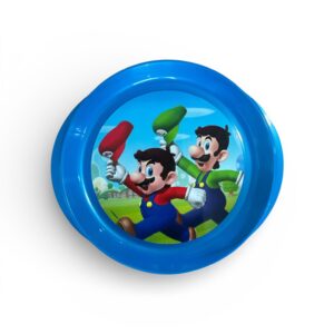 Farfurie pentru Copii Super Mario – Plastic Alimentar, Compatibilă cu Microunde, Albastru