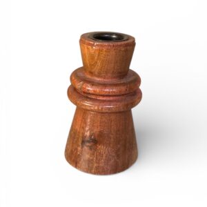 Suport Lumânare din Lemn Natural – Sfeșnic Decorativ Rustic Model Înalt