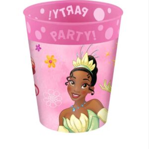 Set 4 Pahare Reutilizabile Prințesa Tiana Disney – 250 ml, Plastic, Pentru Petreceri Copii