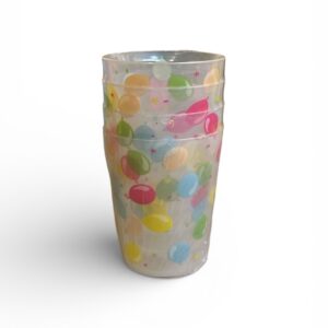 Pahar Reutilizabil Party Baloane Colorate – 230 ml, Plastic, Pentru Petreceri