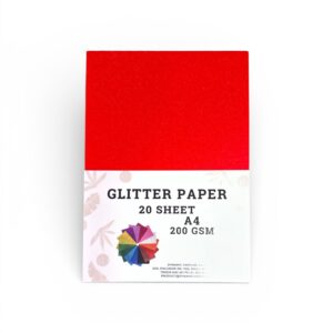 Set 20 Foi Carton Glitter A4 – 200 g/mp, Hârtie Decorativă Strălucitoare pentru Hobby și Craft