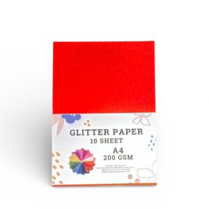 Set 10 Foi Carton Glitter A4 – 200 g/mp, Hârtie Decorativă Strălucitoare pentru Hobby și Craft