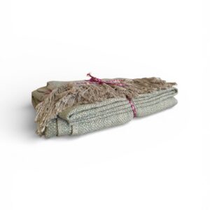 Pătură Decorativă cu Franjuri, 70% Bumbac, 20% Poliester, 10% Vâscoză – Stil Natural pentru Canapea și Dormitor