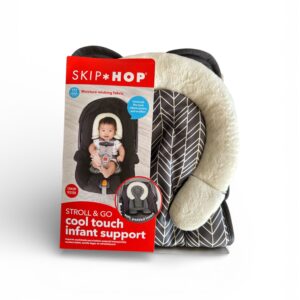 Suport Ergonomic pentru Bebeluși Skip Hop Stroll & Go Cool Touch – Inserție pentru Cărucior și Scoică Auto, Material Răcoros