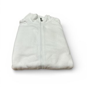 Jachetă Damă Tip Polar – Fermoar Integral,Alb, Mărime 2XL