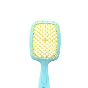 Perie Ventilată pentru Păr Beauty Star – Uscare Rapidă, Descurcare Ușoară, Design Ușor, Albastru cu Galben