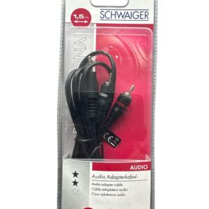 Cablu Adaptor Audio Jack 3.5 mm la 2x RCA Schwaiger TFS2115HQ – 1.5m, Stereo