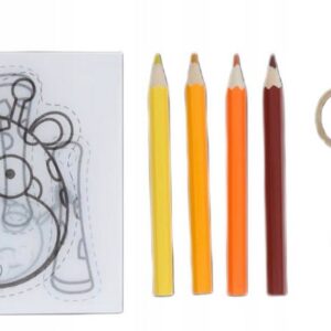 Set Creativ Breloc Girafă din Folie Termocontractabilă – DIY pentru Copii 5+, Cu Creioane Colorate și Accesorii