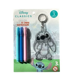 Set Creativ Breloc Stitch de Colorat – Cu 3 Markere, Model Personaj, Pentru Copii 3+